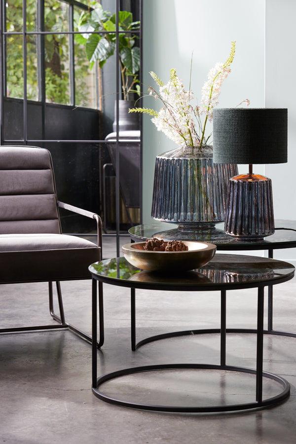 Light & Living Light&living Vaas Ø37x33 cm REMY smoke glas