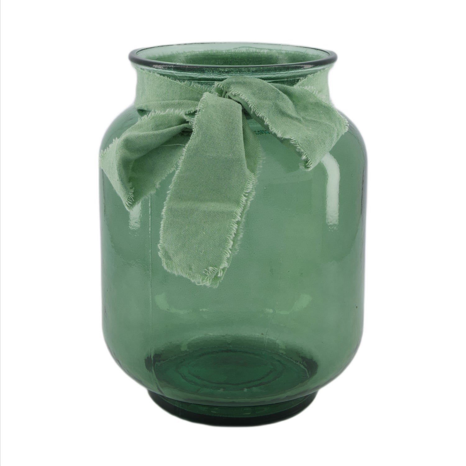 Dijk Natural Collections-Vaas gerecycled glas-Groen-20x25