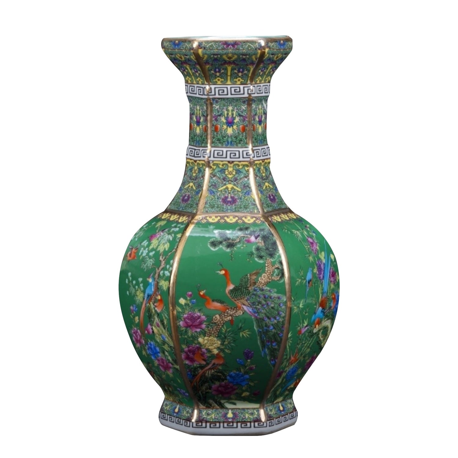 Fine Asianliving Chinese Vaas Porselein Bloemen