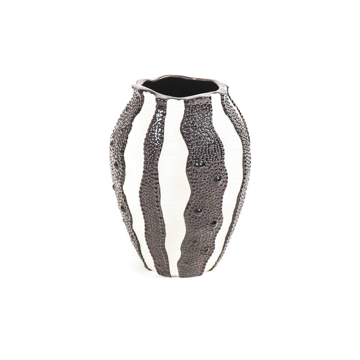 HV Skin Vaas- Zwart|Wit-15,8x15,8x20,7cm