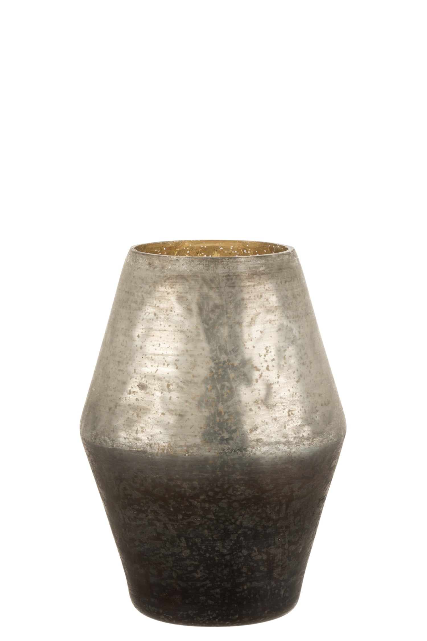 J-Line Vaas Malou Glas Zilver Grijs Small