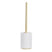 CASA DI ELTURO Toiletborstel met houder Curve - Wit|Goud - H40 cm