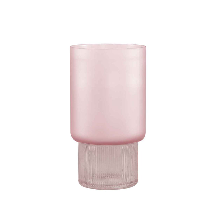 PTMD Kandis Ronde Vaas - H25,5 x Ø14 cm - Glas - Roze