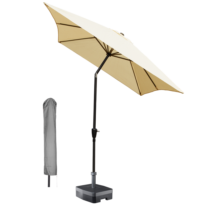 Kopu® Bilbao Rechthoekige Parasol 150x250 cm met hoes - Creme