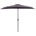 Beliani - GALATI - Halfronde parasol - Grijs - 270 cm - Polyester