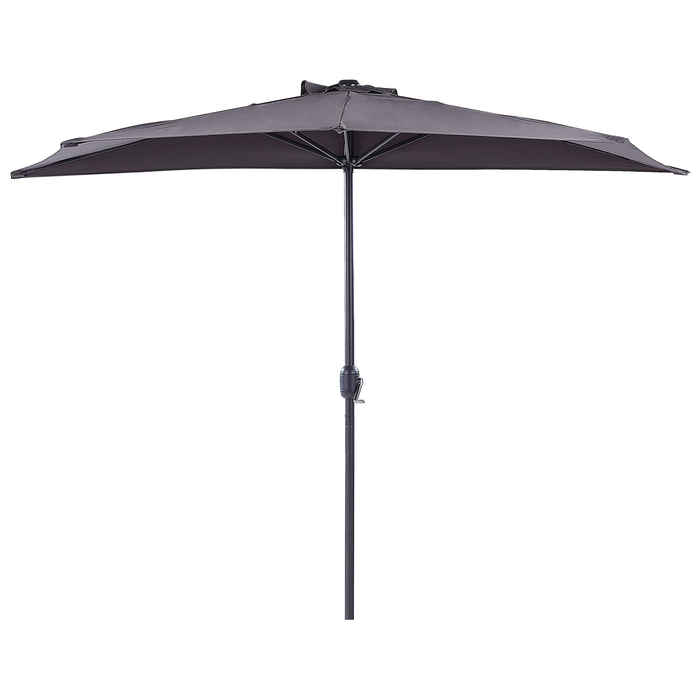 Beliani - GALATI - Halfronde parasol - Grijs - 270 cm - Polyester
