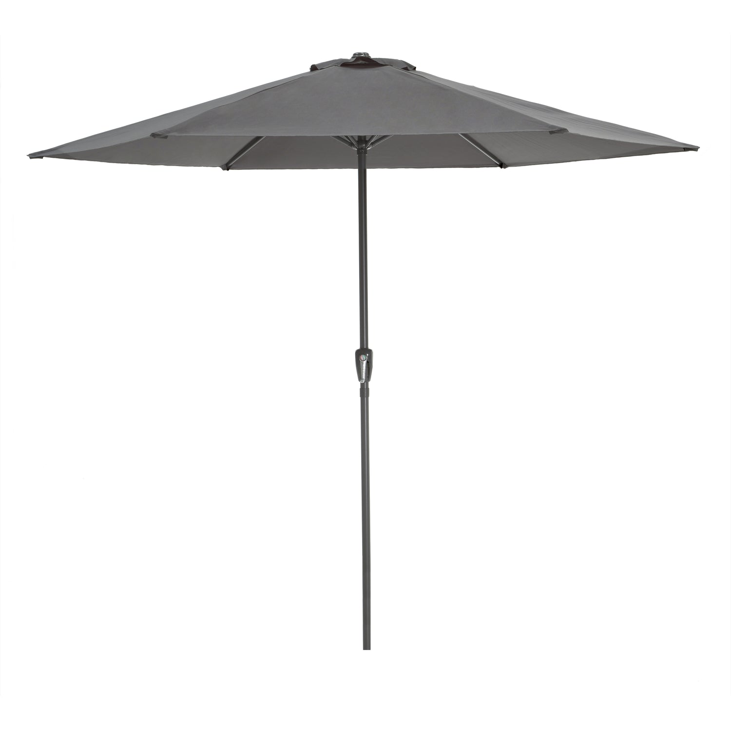 Ronde Stokparasol in aluminium - Parasol met 300 cm diameter - Grijs