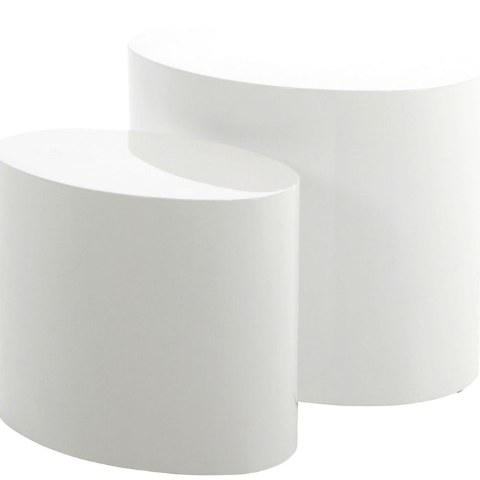 24Designs Moa Bijzettafels - Set Van 2 - Wit Hoogglans