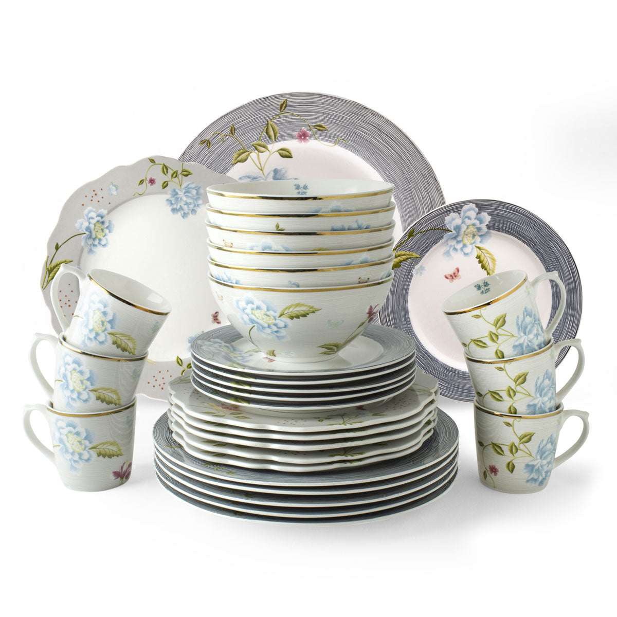 Laura Ashley Set 30 Delig Servies Assorti