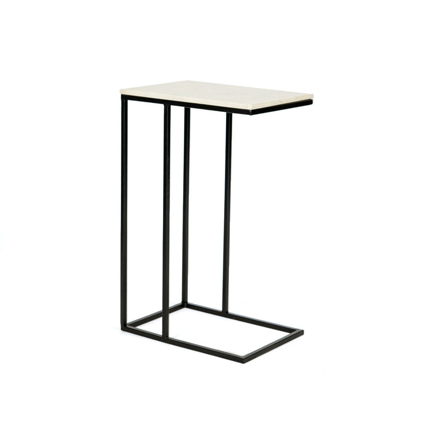 Bronx71 Laptoptafel marmer Zoey wit 70 cm