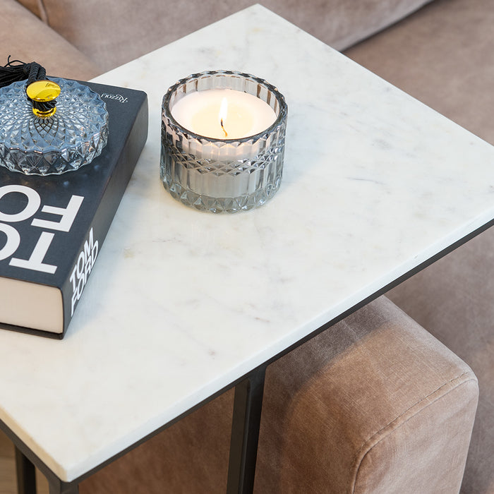 Bronx71 Laptoptafel marmer Zoey wit 70 cm