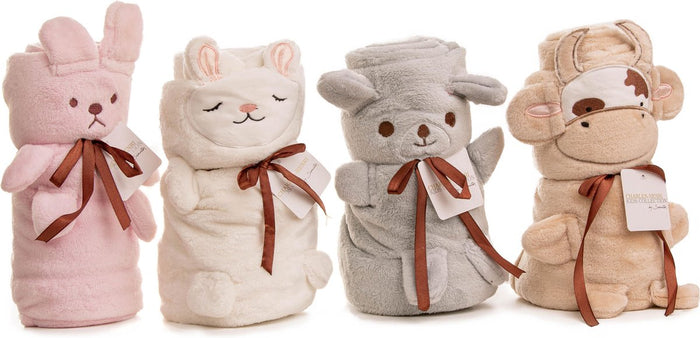 Elegance Baby|Kinder Flanel Fleece Knuffel Deken Schaap ivoor