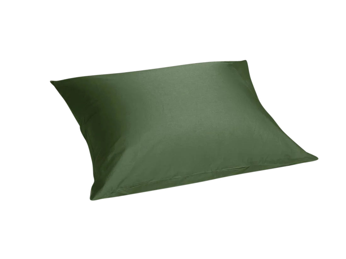 Yumeko kussensloop katoen satijn mid olive 60x70