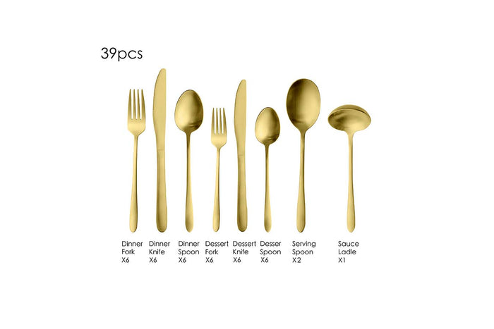 Buccan - Bestekset - London - 39 delig - Goud