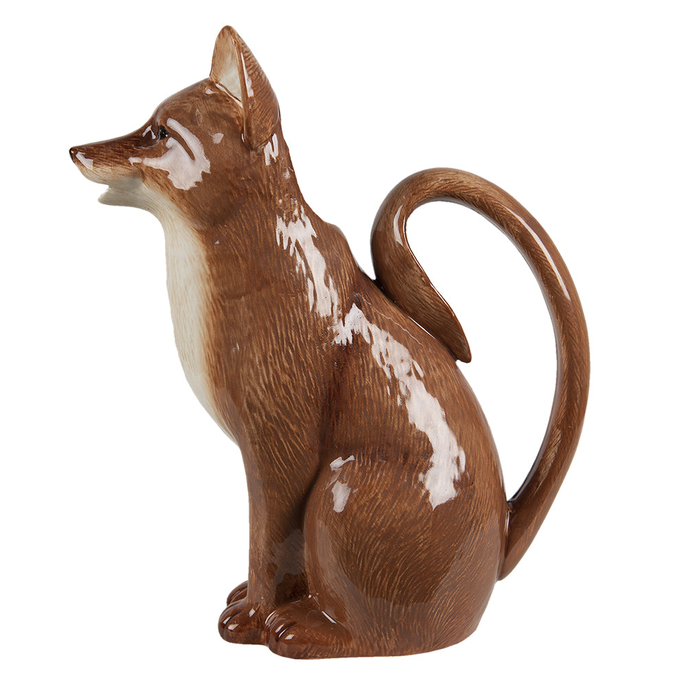 Clayre & Eef Decoratieve Schenkkan Vos 21*10*24 cm Bruin Porselein