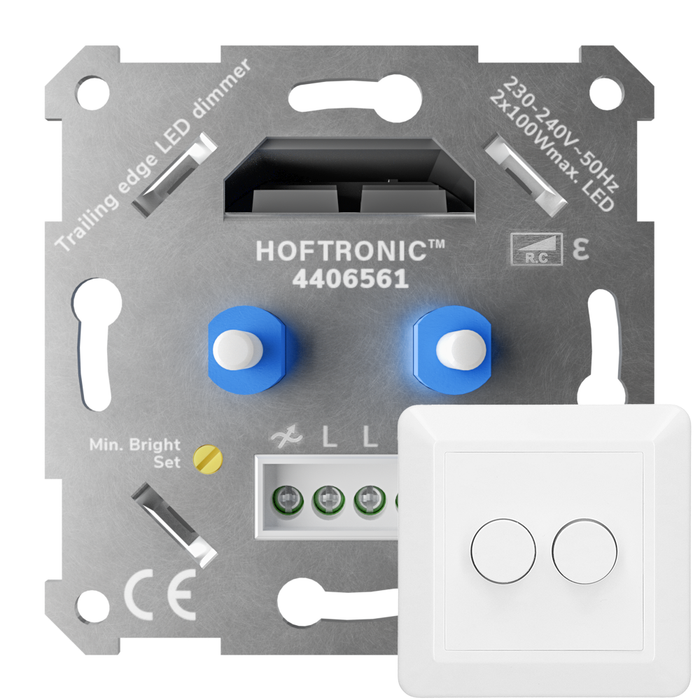HOFTRONIC  LED duo dimmer  2x 2-100 Watt