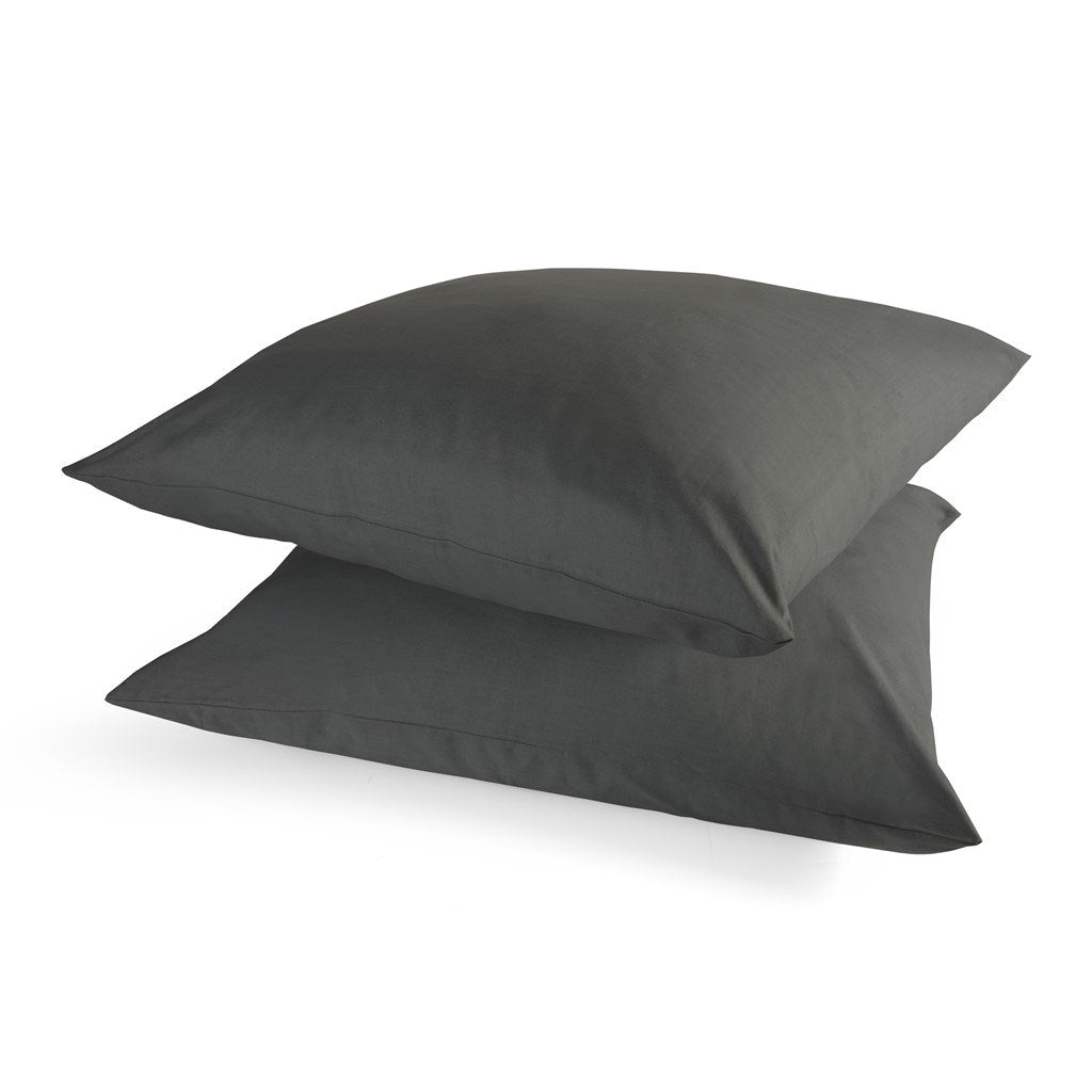 Dindi Home - Kussensloop Plain Beauty - 2x 60x70 - Zwart