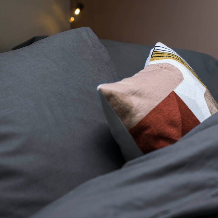 Dindi Home - Kussensloop Plain Beauty - 2x 60x70 - Zwart