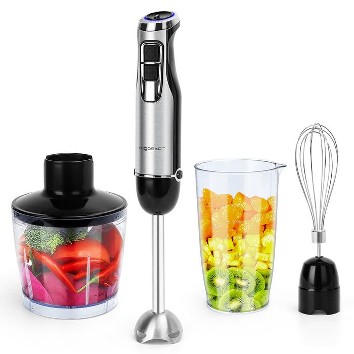 Aigostar Buckle 30IGS - Staafmixer set 1000 Watt - RVS