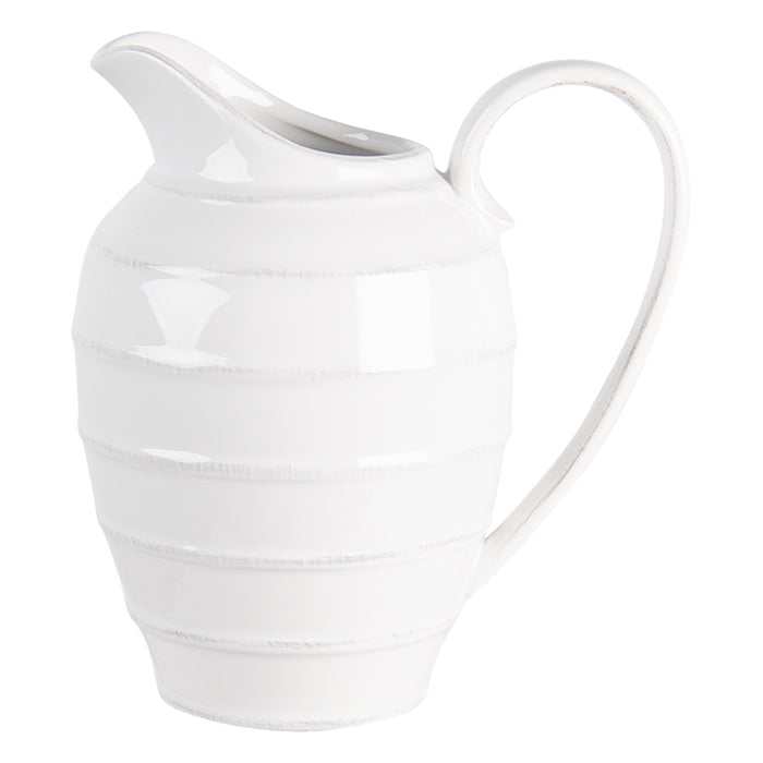 Clayre & Eef Decoratieve Schenkkan 21x15x23 cm Wit Keramiek Rond