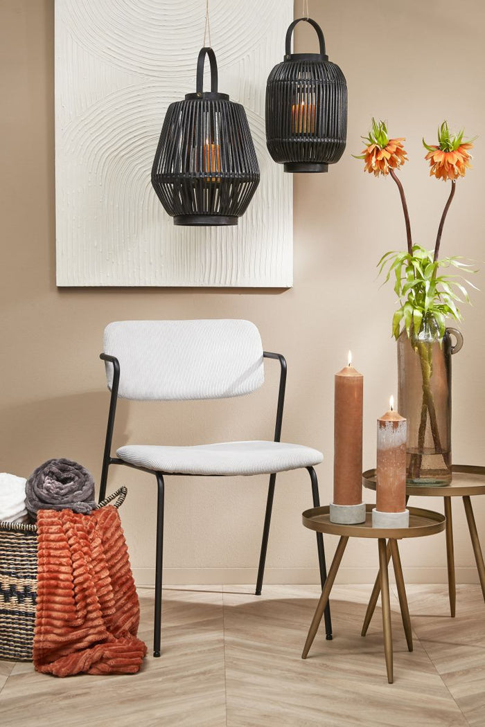 Mica Decorations Sitia Glazen Fles - H45 x Ø17 cm - Taupe