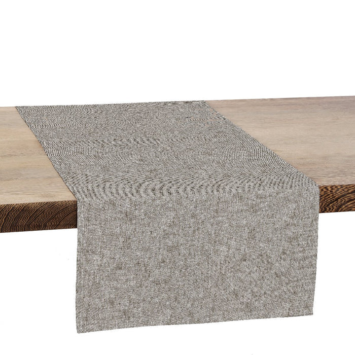 Mistral Home - Tafelloper linnenlook - 45x145 cm - Zwart