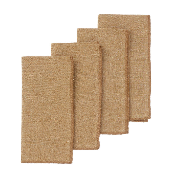 Bungalow servetten Mirra Hemp, set van 4 stuks | 45 x 45 cm