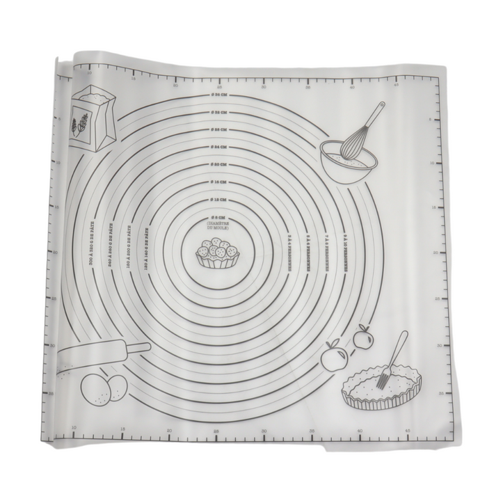 Orange85 Bakmat Siliconen Wit 51 x 42 x 0,1 cm Deegmat Kookaccessoires