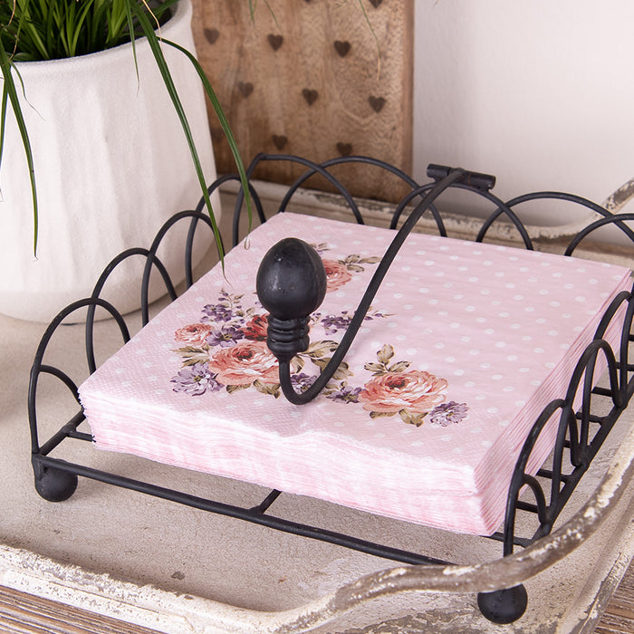 Clayre & Eef Servetten Papier Set van 20 33x33 cm (20) Roze Papier