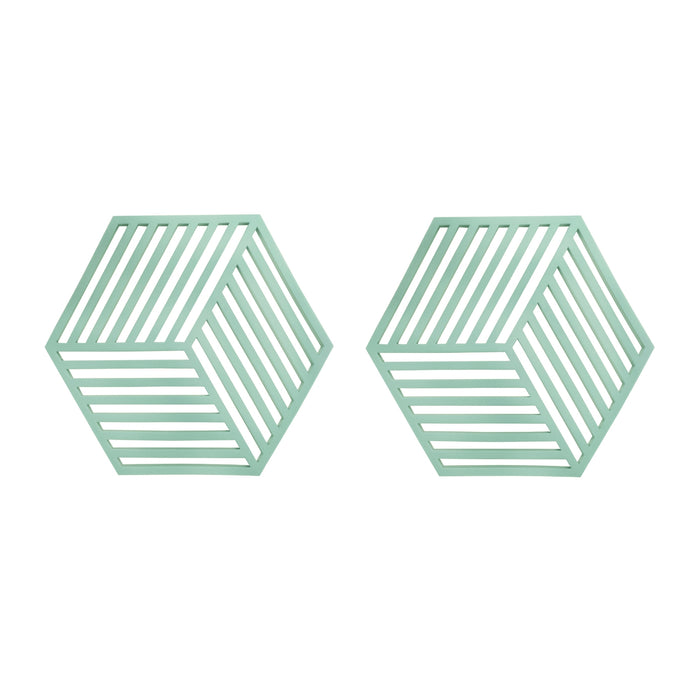 Krumble Pannenonderzetter Hexagon - Groen - Set van 2