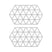 Krumble Siliconen pannenonderzetter Hexagon lang - Grijs - Set van 2