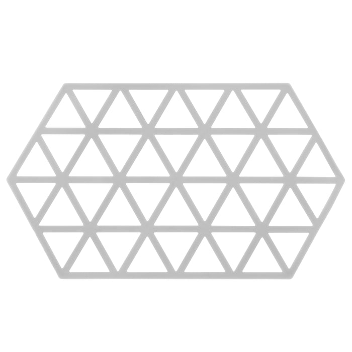 Krumble Siliconen pannenonderzetter Hexagon lang - Grijs - Set van 2
