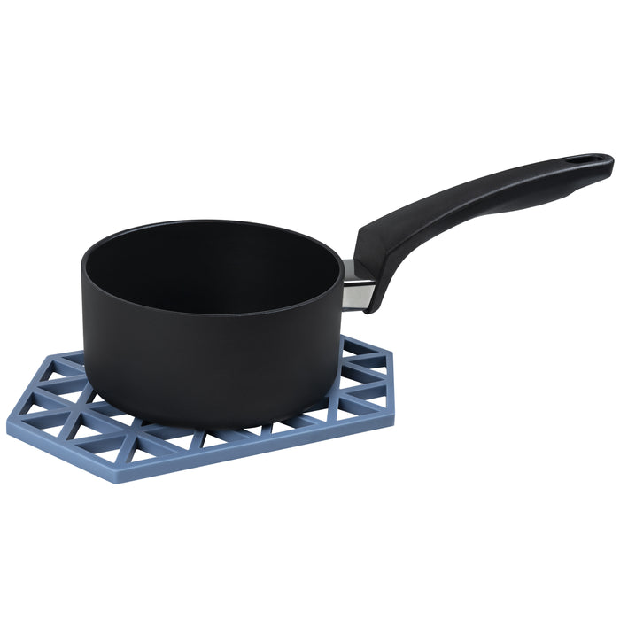 Krumble Siliconen pannenonderzetter Hexagon lang - Blauw - Set van 3