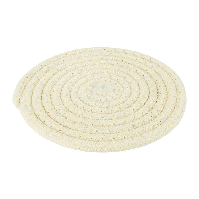 Krumble Pannenonderzetter rond - Katoen - Beige - Set van 2
