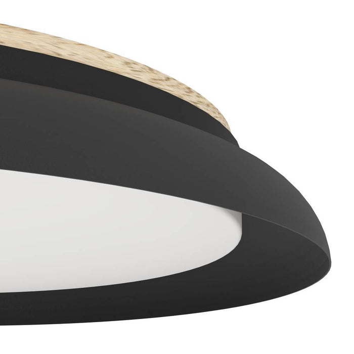 EGLO Penjamo 1 Plafondlamp - LED - Ø 46,5 cm - Zwart|Bruin|Wit - Hout