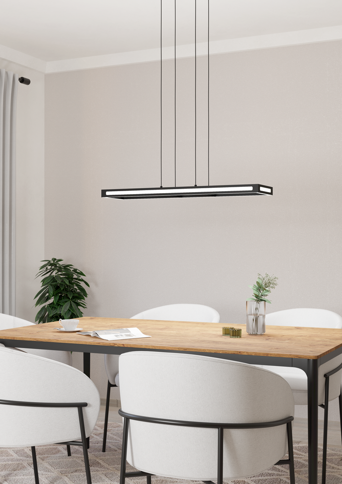 EGLO connect.z Salvilanas-Z Hanglamp - 77 cm - Zwart|Wit