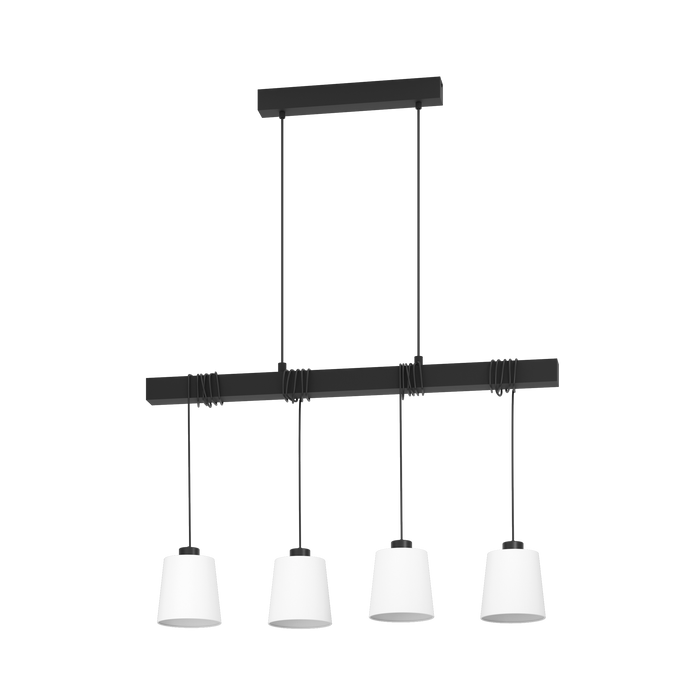 EGLO Townshend 8 Hanglamp - E27 - 90 cm - Zwart|Wit