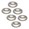 HOFTRONIC 6x Mari - LED Inbouwspots Badkamer IP65 Zilver