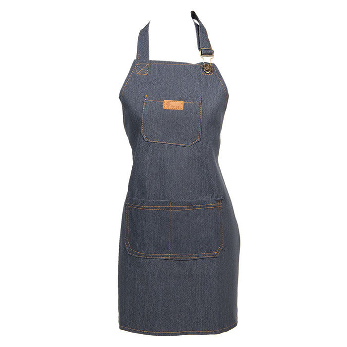 Clayre & Eef Keukenschort Kinderen  58x48 cm Blauw Polyester