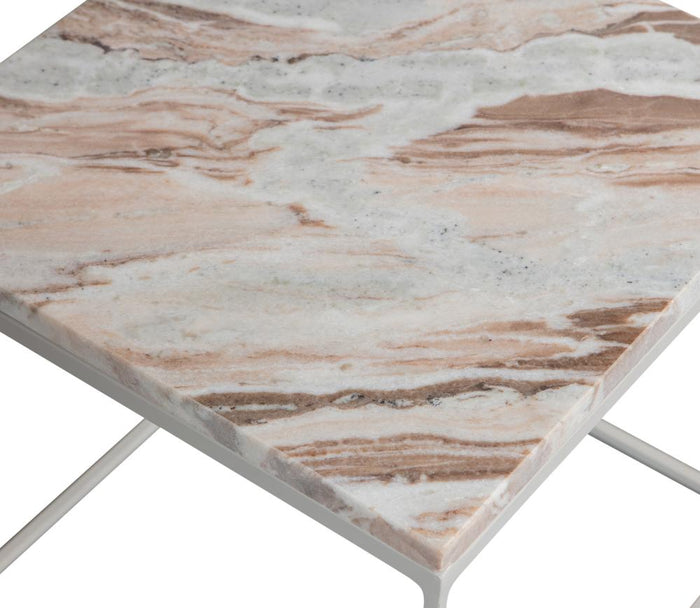 WOOOD Bijzettafel Mellow - Marmer - Mist