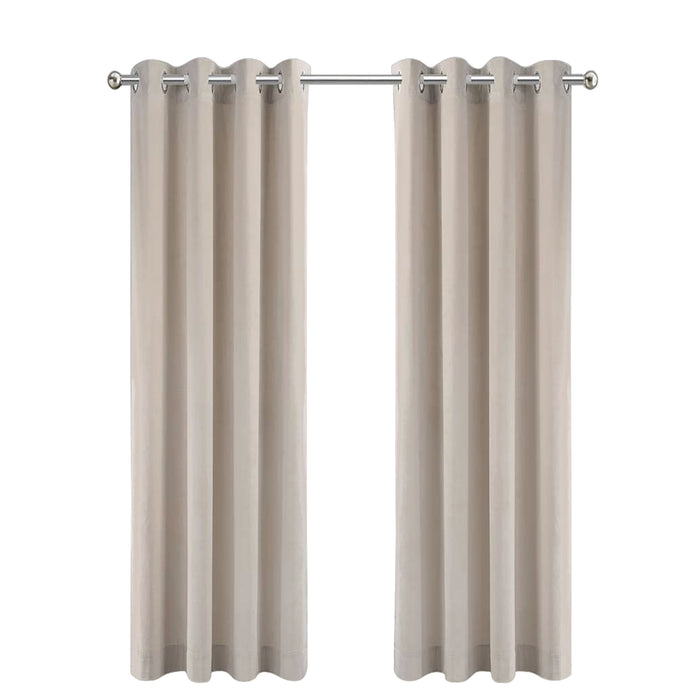 LW Collection Kant en klaar gordijnen beige 140x225cm