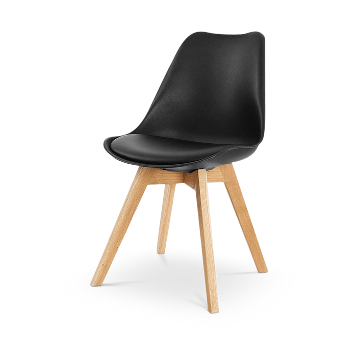 Essence Madera Eetkamerstoel Zwart - Houten Poten