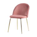 Artichok Aniek Eetkamerstoel Velvet Roze - Gouden Poten
