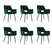 Bronx71 Velvet eetkamerstoel Mika donkergroen - Eetkamerstoelen set
