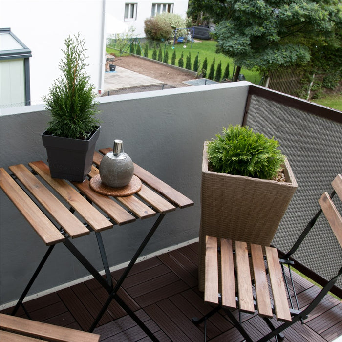 Livn balkonscherm Polyester grijs 90x500cm