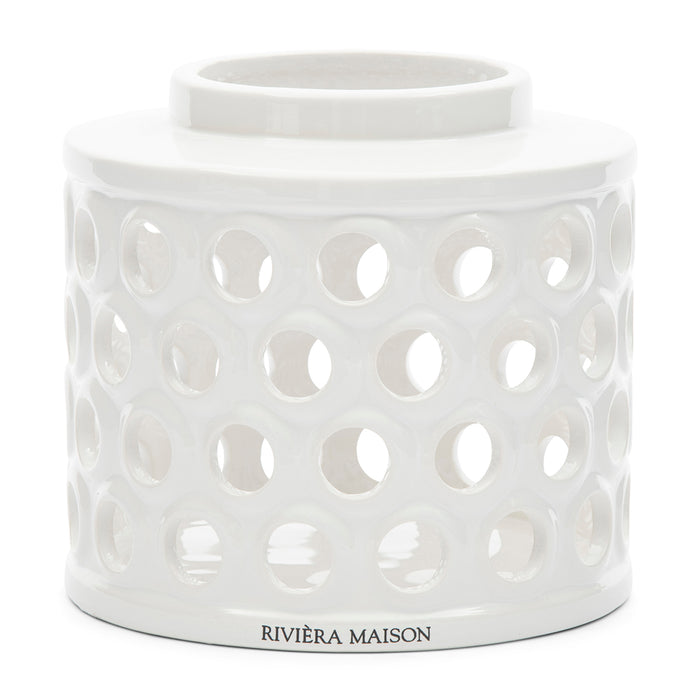 Riviera Maison Windlicht wit, Kaarsenhouder - La Baule S - Porselein