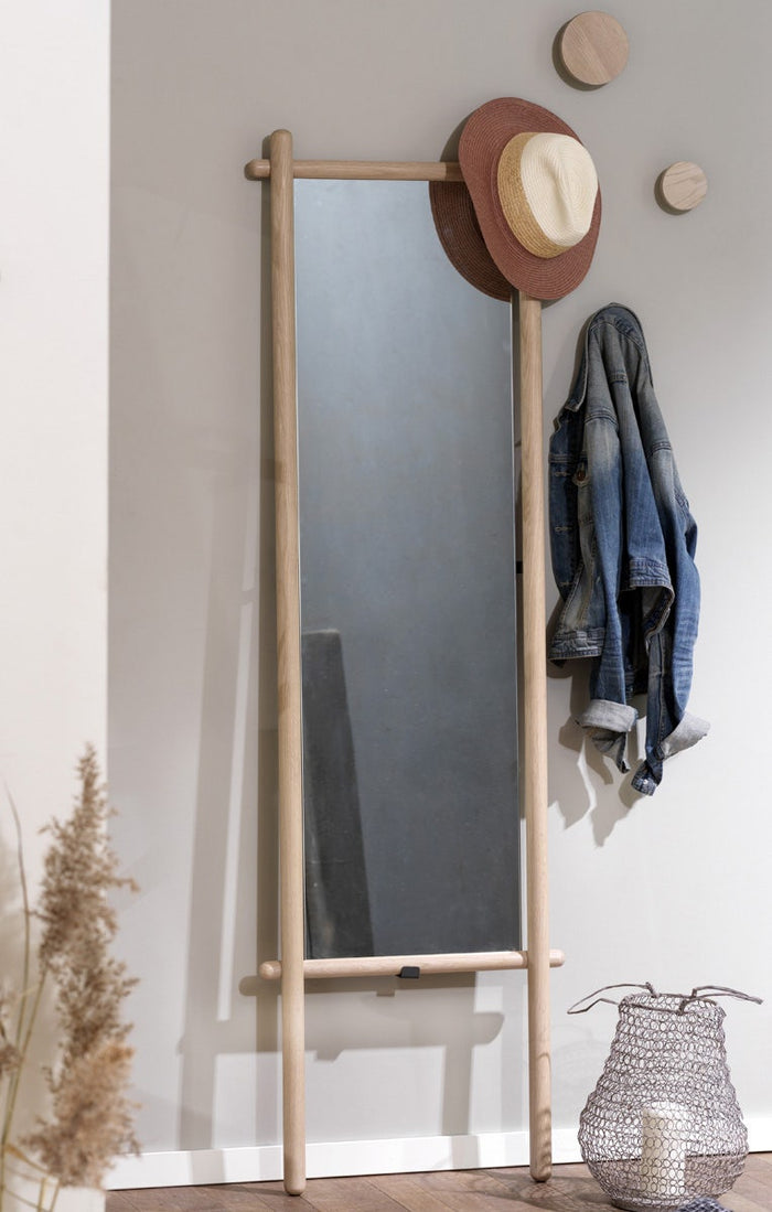 Rowico Home Milford Staande Eikenhouten Spiegel Naturel - 180 x 52 cm