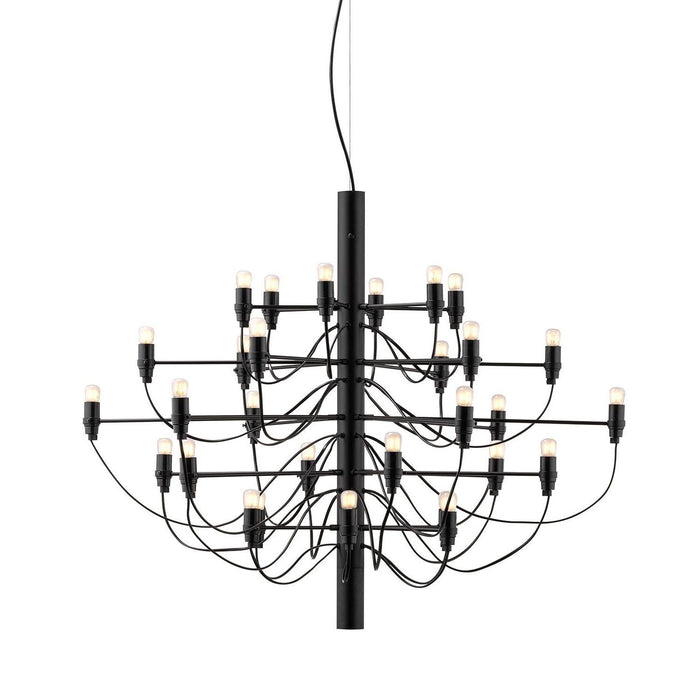 2097|30 by Gino Sarfatti kroonluchter Ø88 opaal zwart