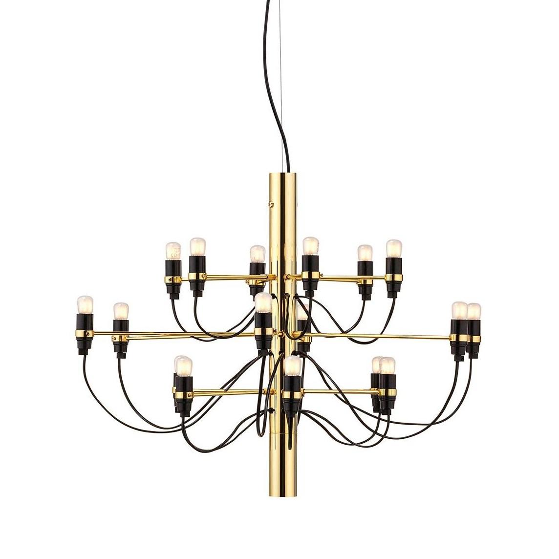 2097|18 by Gino Sarfatti kroonluchter Ø69 opaal messing