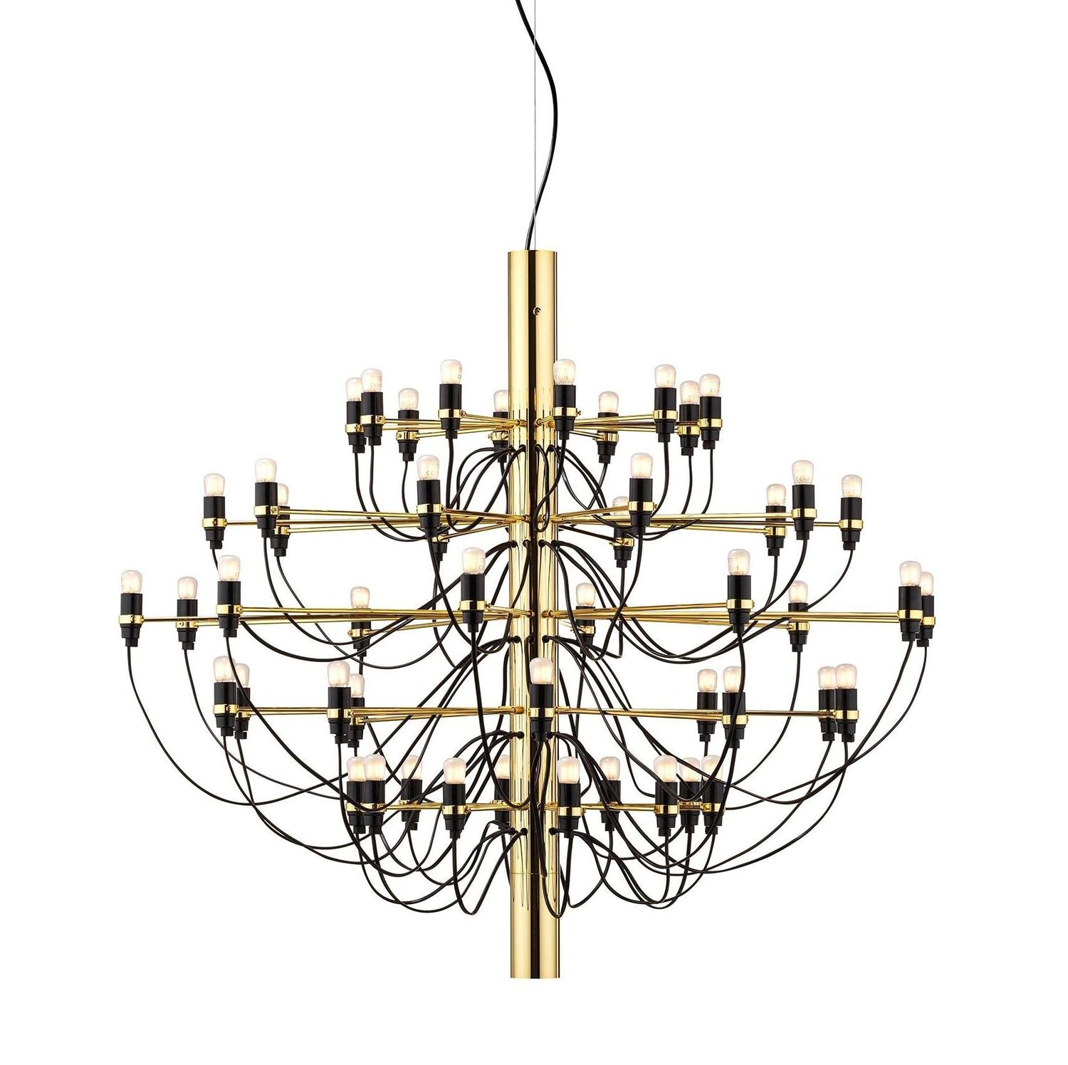 2097|50 by Gino Sarfatti kroonluchter Ø100 transparant messing